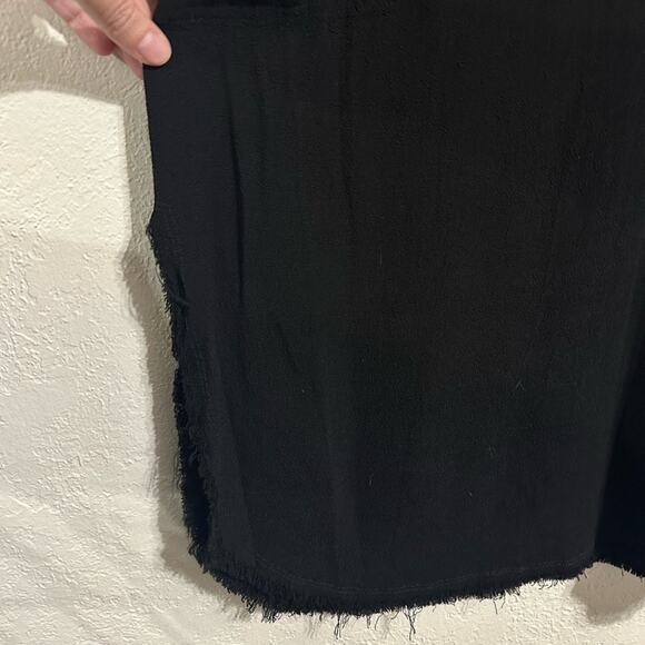 Raquel Allegra Black Peasant Dress size 0 Midi Ruffle Neck - Picture 10 of 16